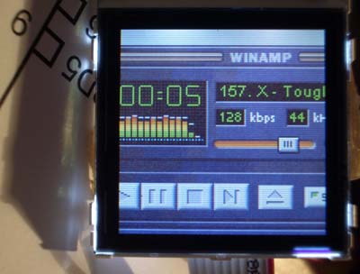 картинка из Winamp на дисплее Nokia