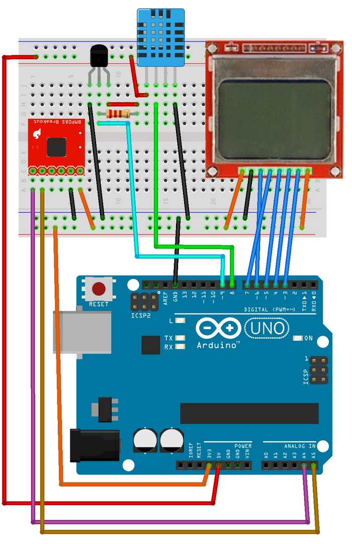 Схема подключения к Arduino